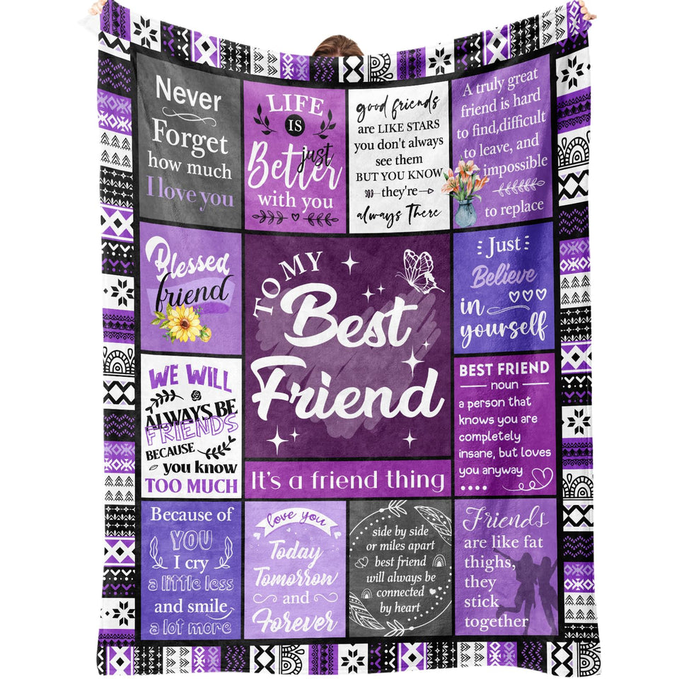 Ueedklaayy Best Friend Blanket close-up showing soft flannel texture for cozy warmth