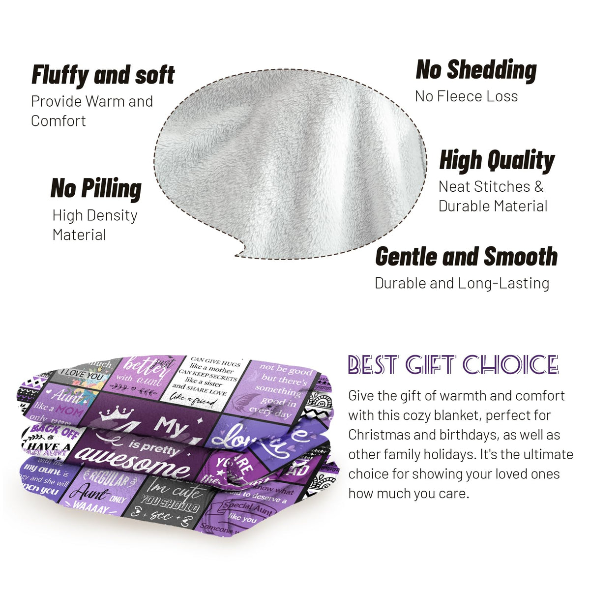 Ueedklaayy gift-ready wrap blanket shown in simple packaging.