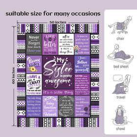 Ueedklaayy Sister Gifts Blanket gift-ready wrap adds anticipation