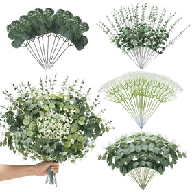 uehdydh artificial eucalyptus stems in four styles for easy DIY bouquets and decor