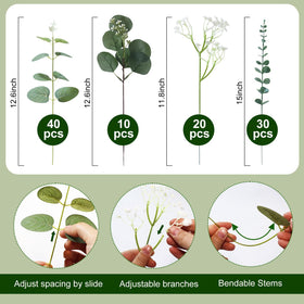 uehdydh silver dollar eucalyptus leaves durable, colorfast greenery for long-lasting decor