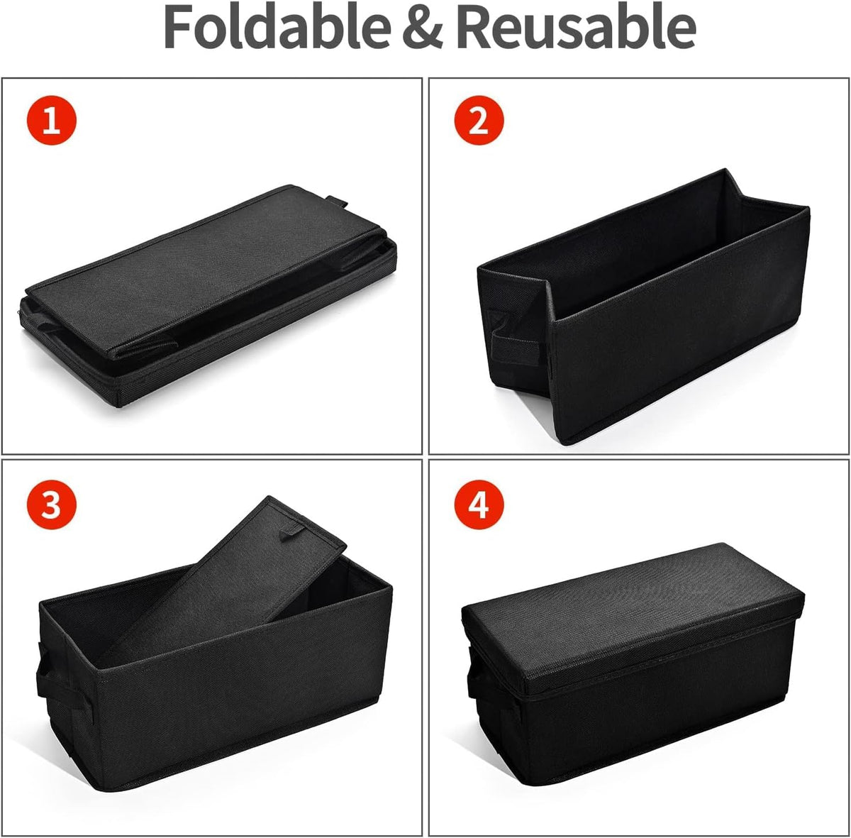 UENTIP CD storage boxes with handles for easy movement.