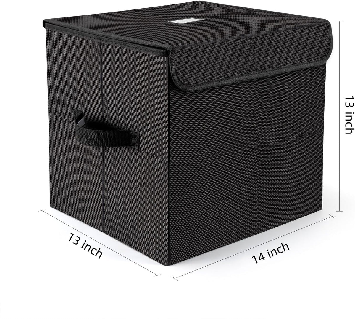 UENTIP vinyl storage box open lid interior shows roomy, dust-free LP compartments