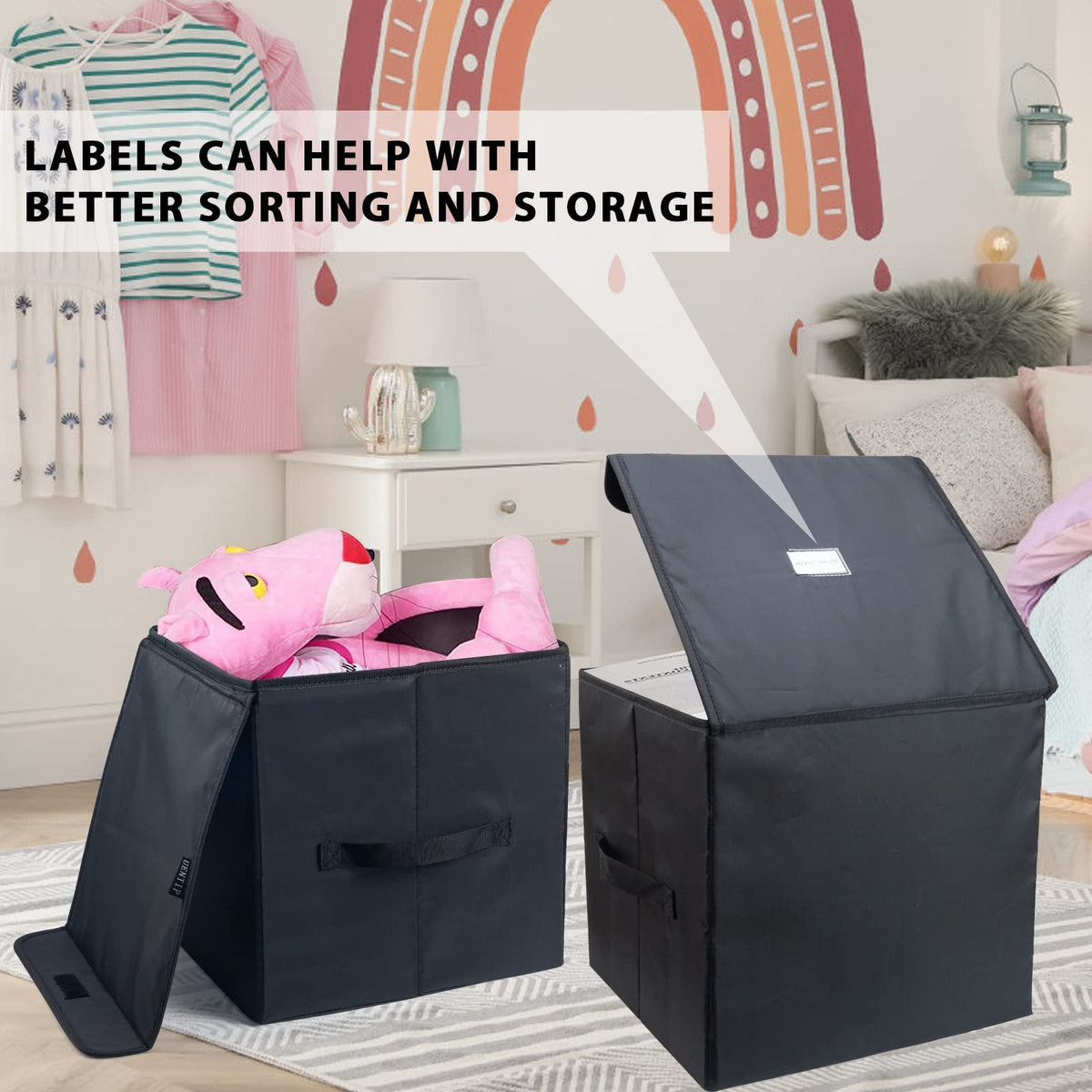 UENTIP vinyl storage box with side handles for easy carry