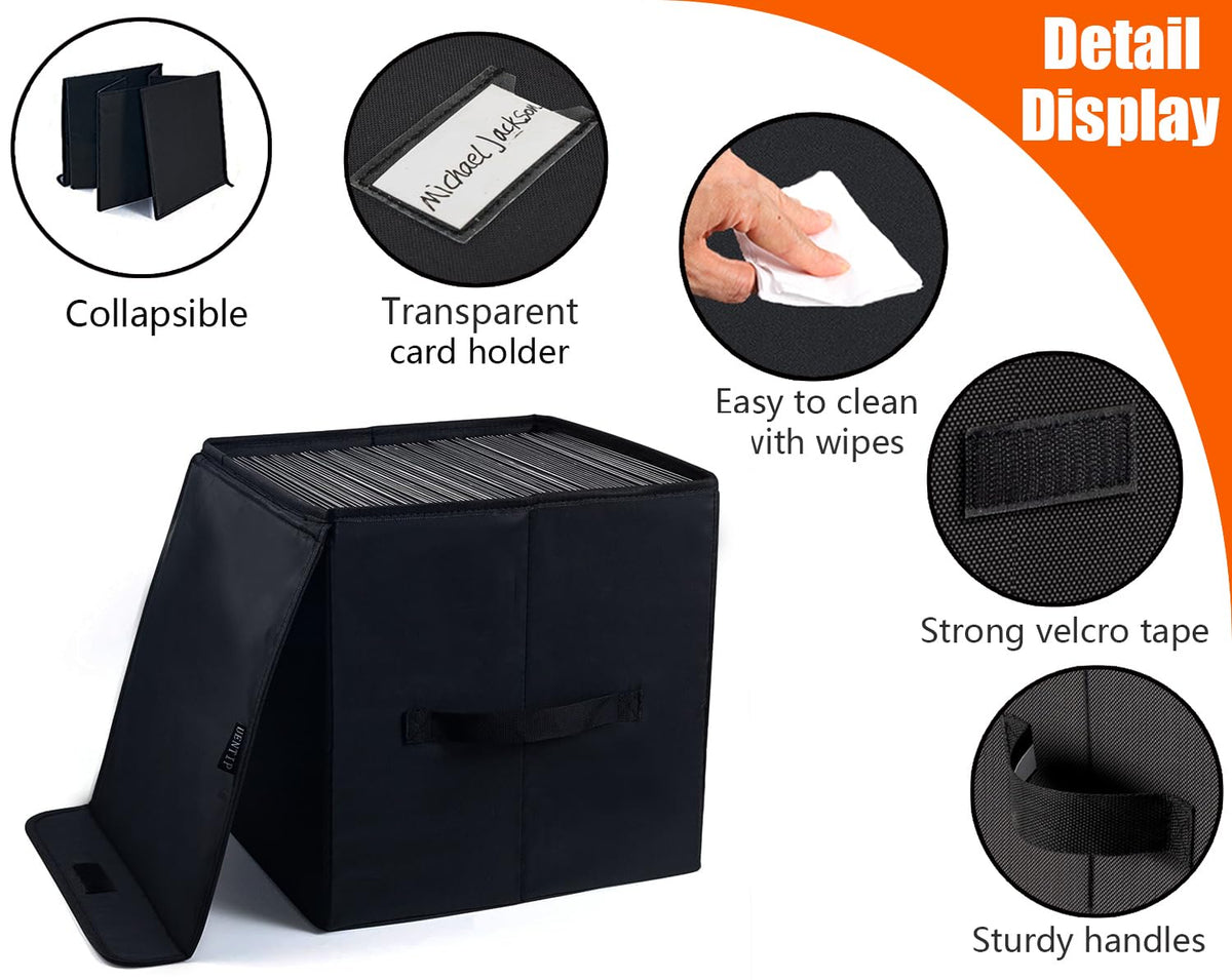 UENTIP stackable vinyl storage box saves space while expanding your collection