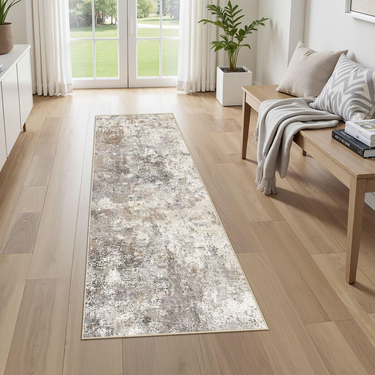 UERMEI 2x6 washable runner rug in hallway, easy to clean and durable underfoot