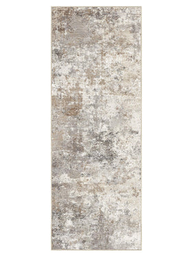 UERMEI brown-grey abstract rug detail blends color and texture beautifully