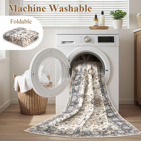 UESRUGS 5x7 blue and beige colorway adds calm, versatile tone.