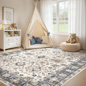 UESRUGS 5x7 kid and pet safe surface for family spaces.