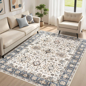 UESRUGS 5x7 area rug machine washable for easy cleaning in busy homes.