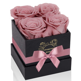 UFOREVER ROSES 4-piece box with dusty pink preserved roses, a timeless gift for her