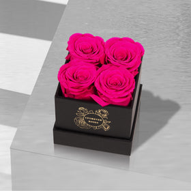 UFOREVER ROSES black box with silky ribbon, a classic gift presentation.