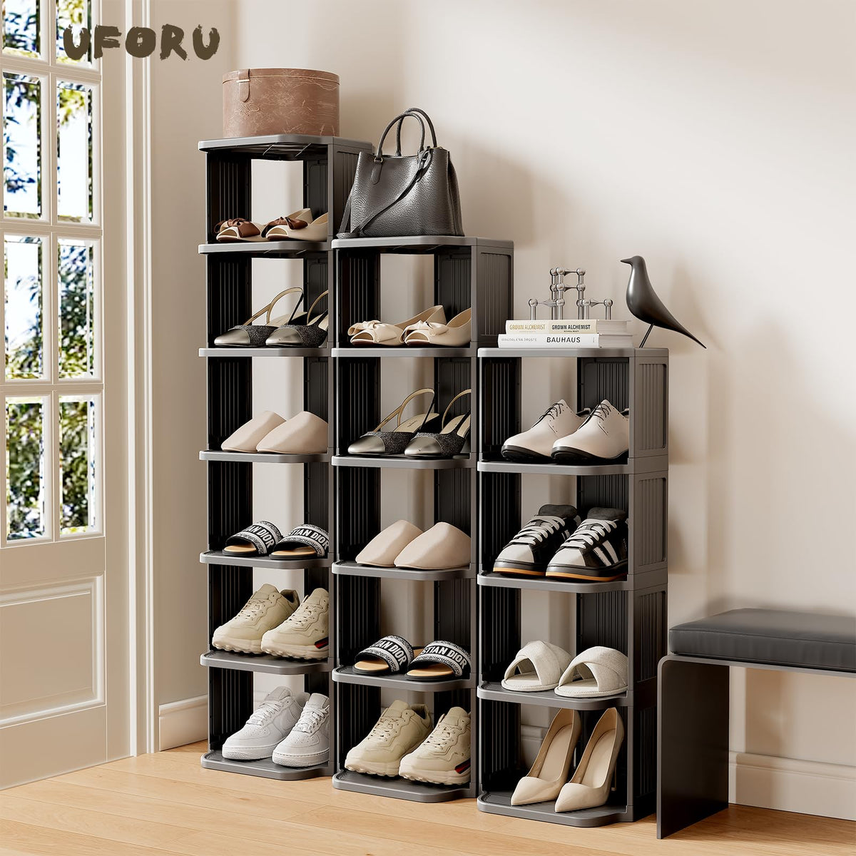 UFORU customizable height to fit a growing shoe collection.
