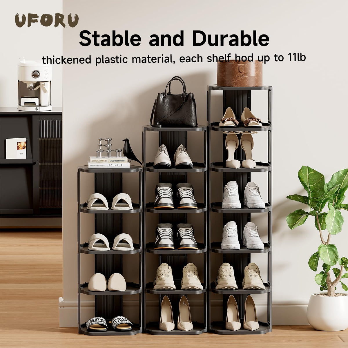 UFORU tool-free assembly for quick setup.