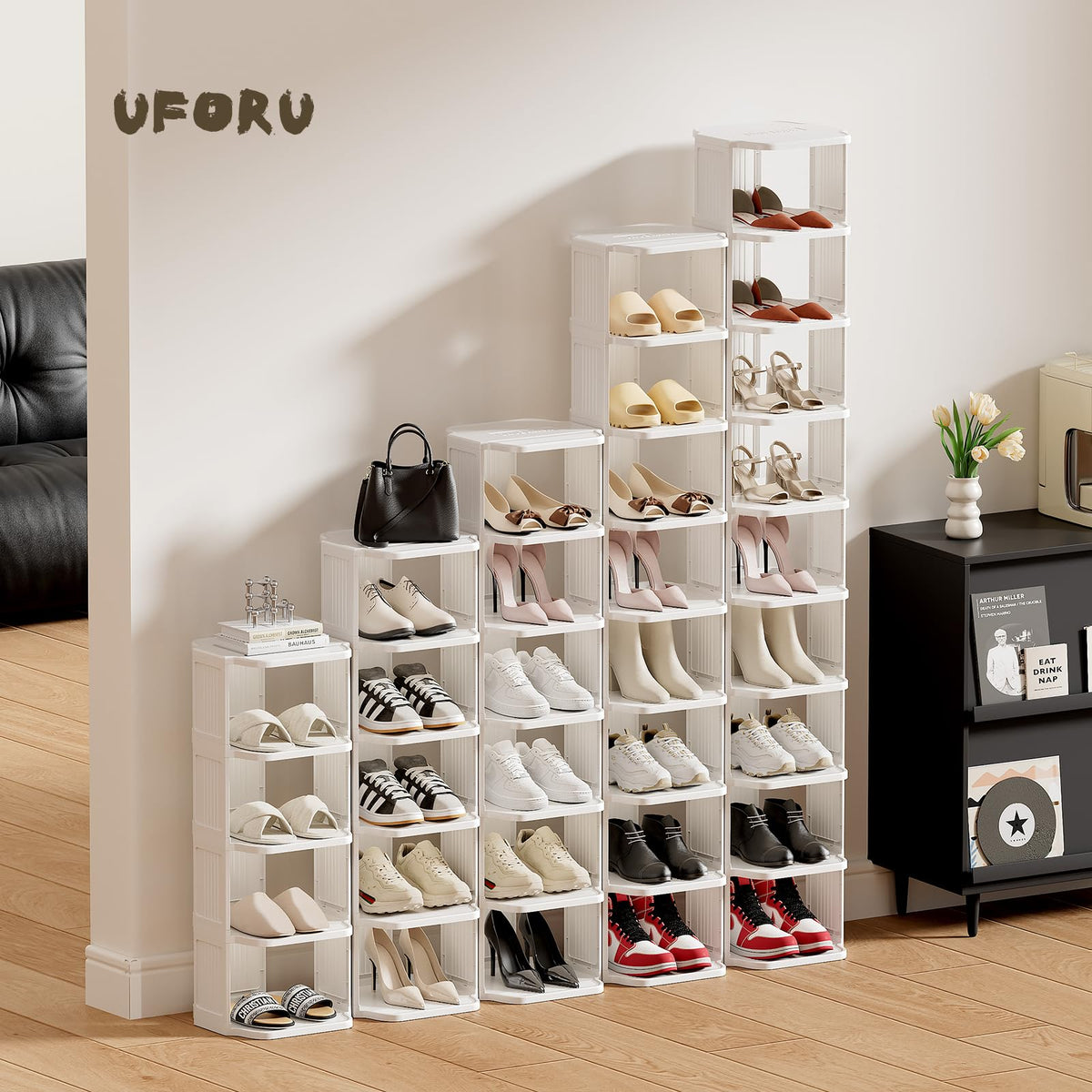 UFORU waterproof shoe rack handling wet footwear and mud
