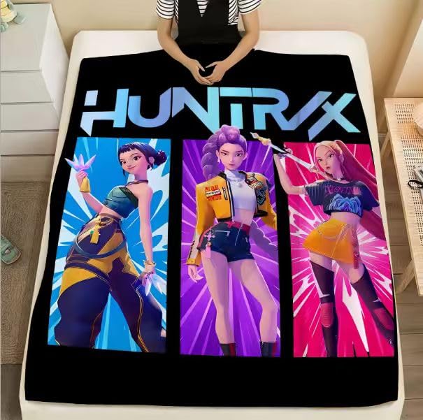 Ugecl K Pop Demon Hunters blanket in use by a child for nap time