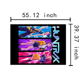 Ugecl K Pop Demon Hunters blanket soft closeup highlighting plush fabric