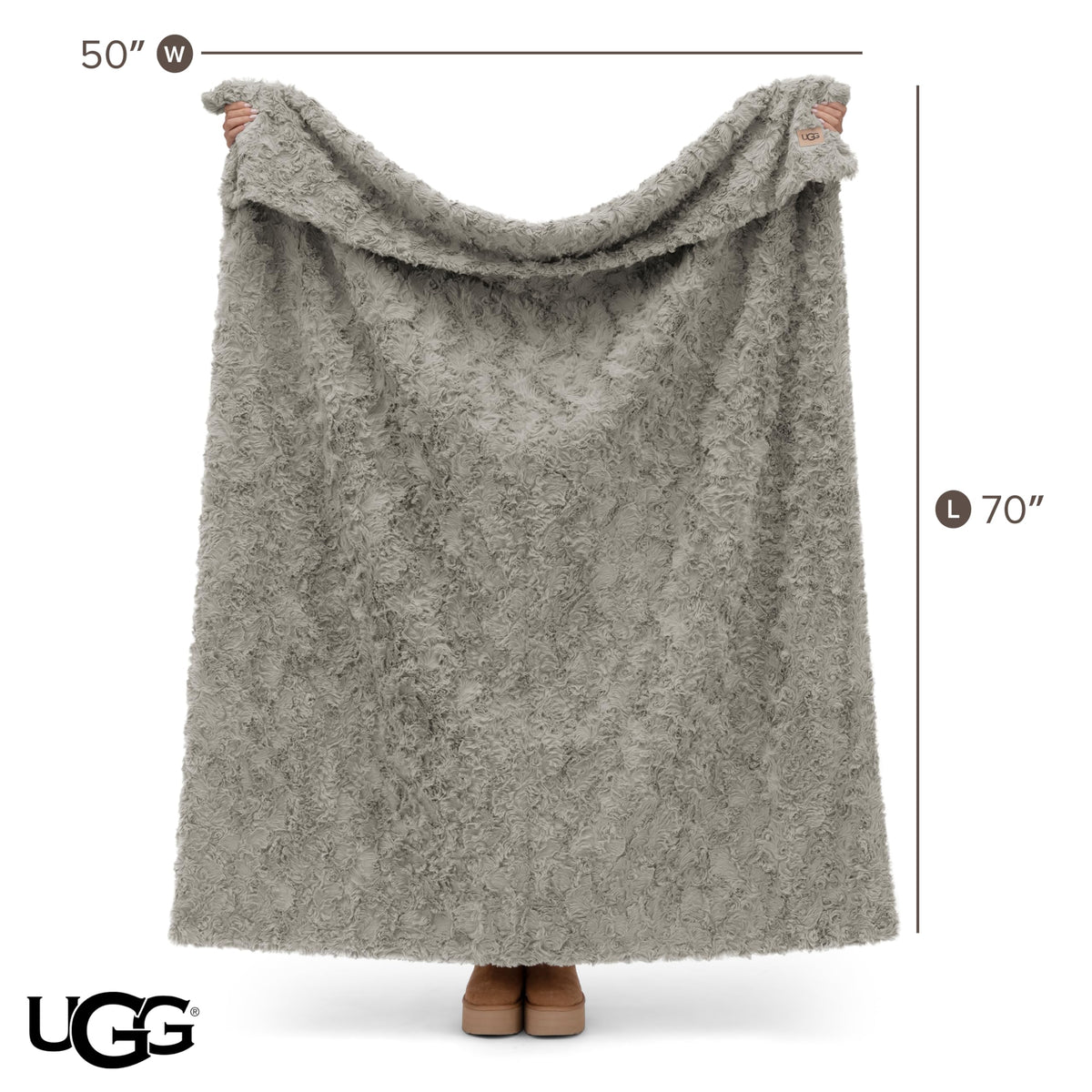 UGG Adalee grey faux fur adds timeless luxury to bedrooms