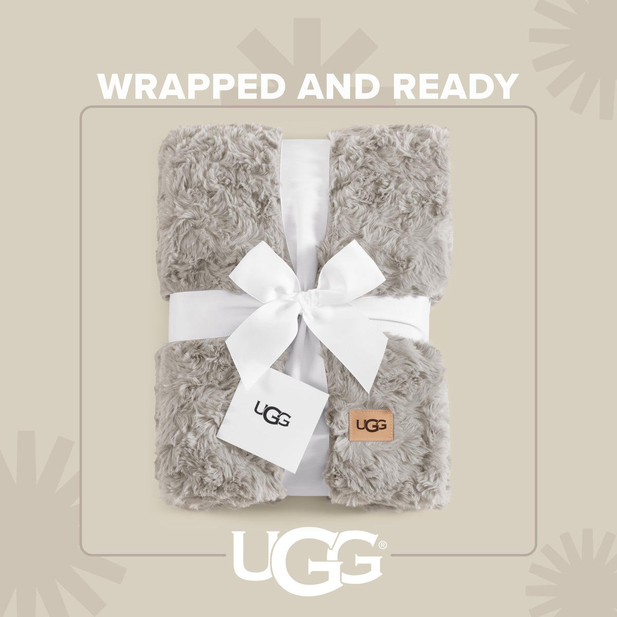 UGG Adalee throw in light grey complements beds and couches