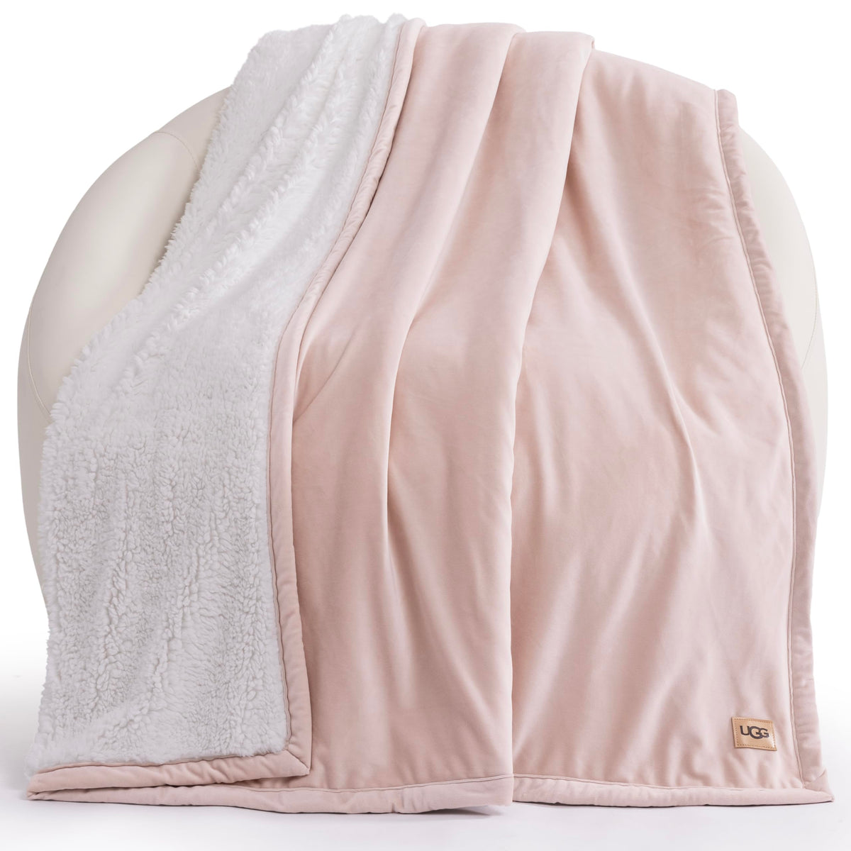UGG Bliss Throw Blanket front view shows plush warmth for bed or sofa.