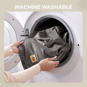 UGG Bliss Throw Blanket machine washable for easy care.