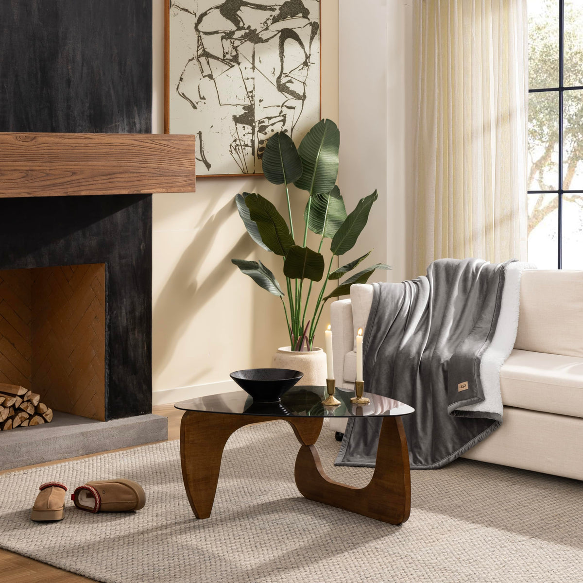 UGG Bliss Throw Blanket plush Fluff backing adds plush comfort.