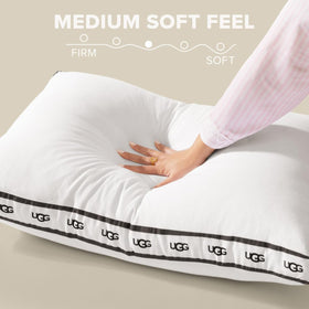 UGG Devon Standard Bed Pillow on a bed for everyday comfort.
