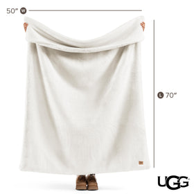 UGG Euphoria Faux Fur Throw machine washable for easy care