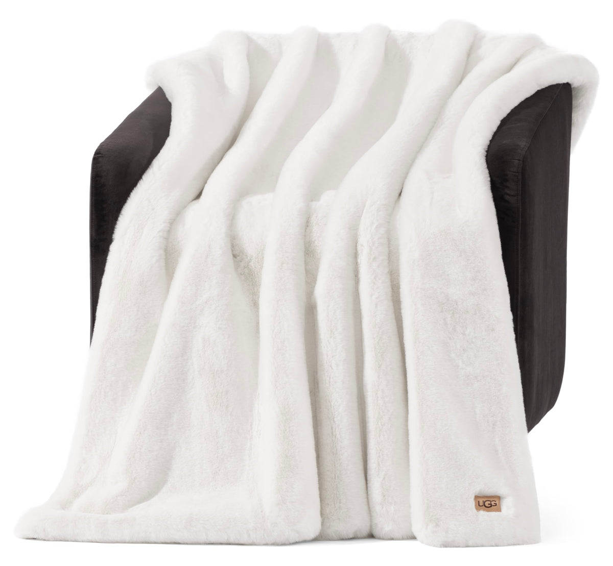UGG Euphoria Faux Fur Throw front texture for cozy living room warmth
