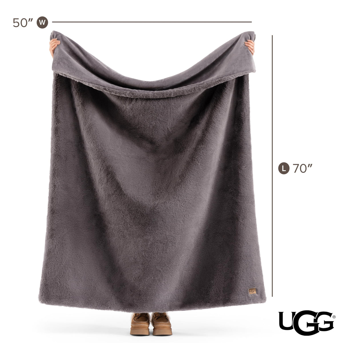 UGG Euphoria luxury texture close-up showcases dense faux fur feel.