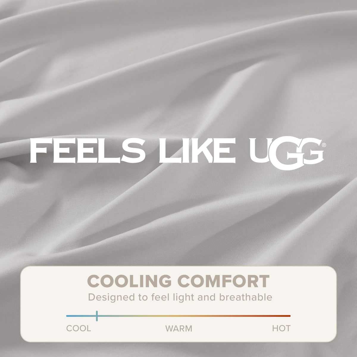 UGG Hedi king bedroom setup shows lifestyle bedding with deep-pocket fit.