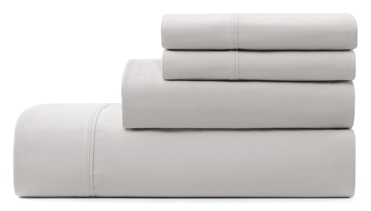 UGG Hedi king sheet set cooling fabric shown for all-night comfort.