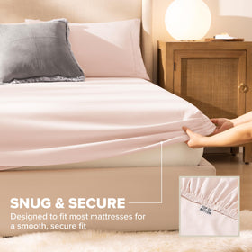 UGG Hedi queen sheet set two pillowcases displayed with coordinated bedding