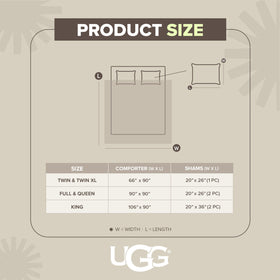 UGG Leonora reversible navy side for two décor looks