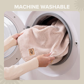 UGG Whitecap throw hypoallergenic and OEKO-TEX certified for sensitive skin.