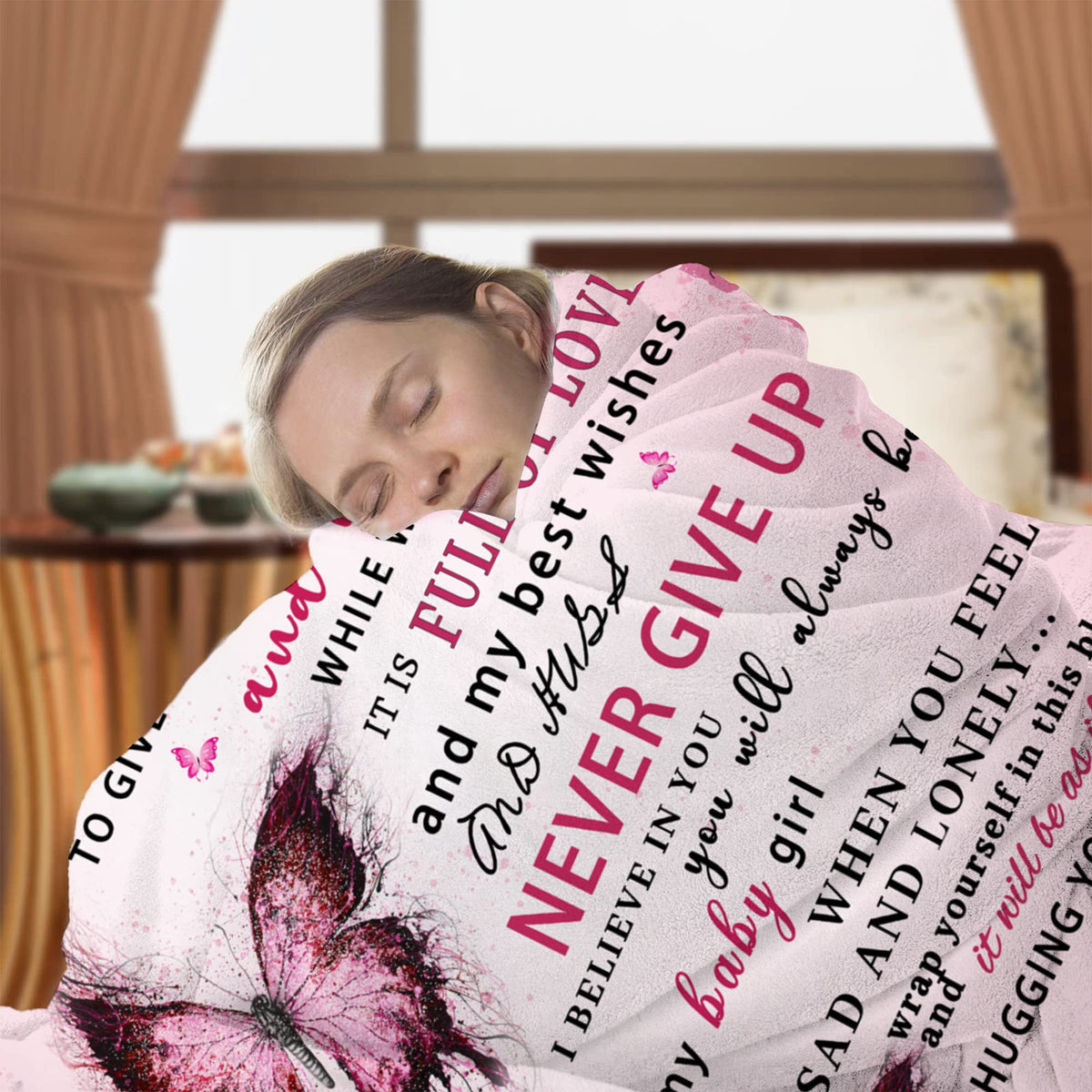 UHANKRU flannel throw with soft texture for couch or bed