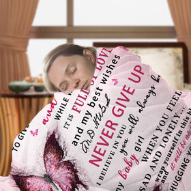 UHANKRU flannel throw with soft texture for couch or bed