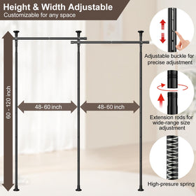 UIABOPZ sturdy 1-inch diameter rod offers durable performance.