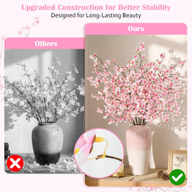Living room decor idea using Uieke silk cherry blossoms