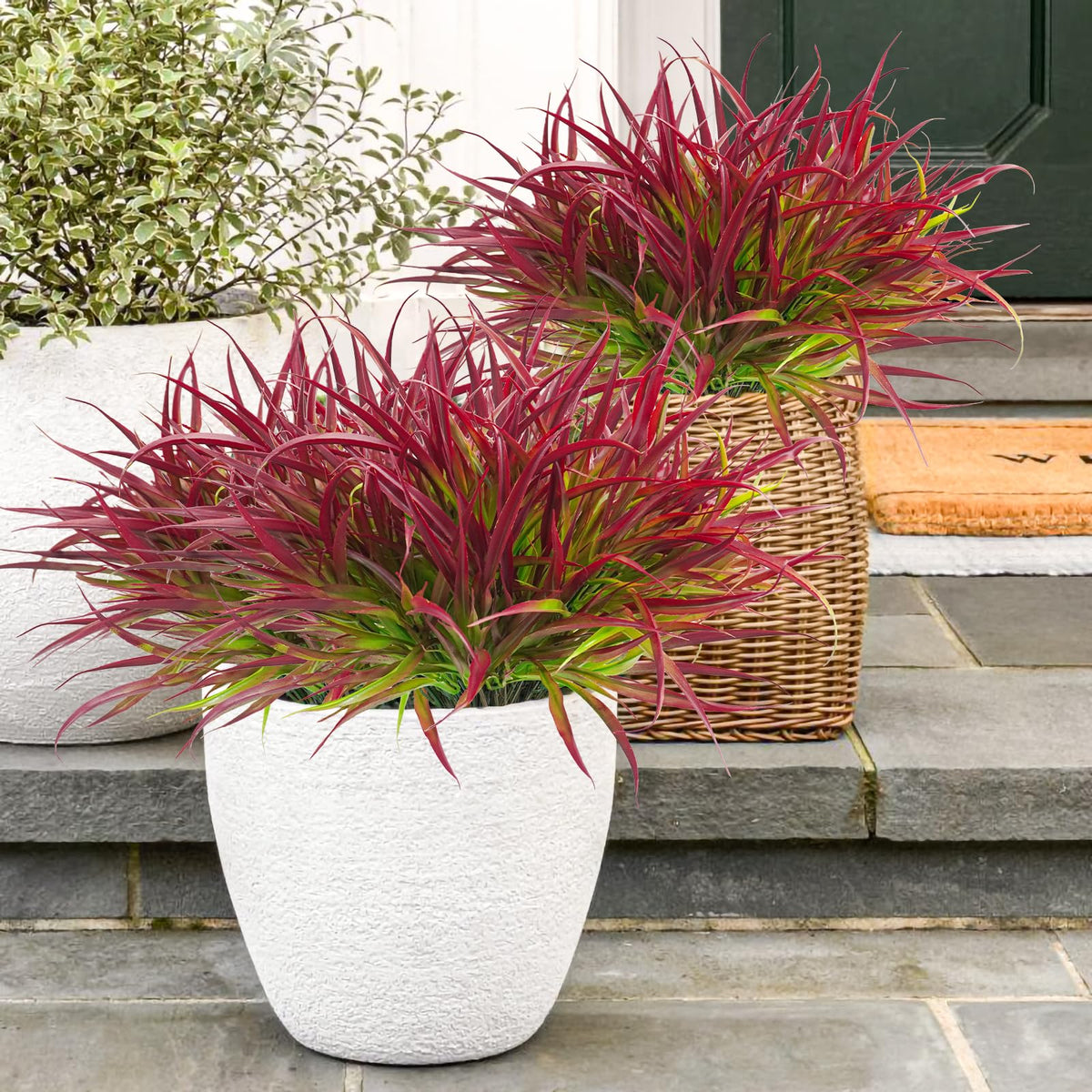 Uieke window box garden with artificial plants for easy DIY elevation.