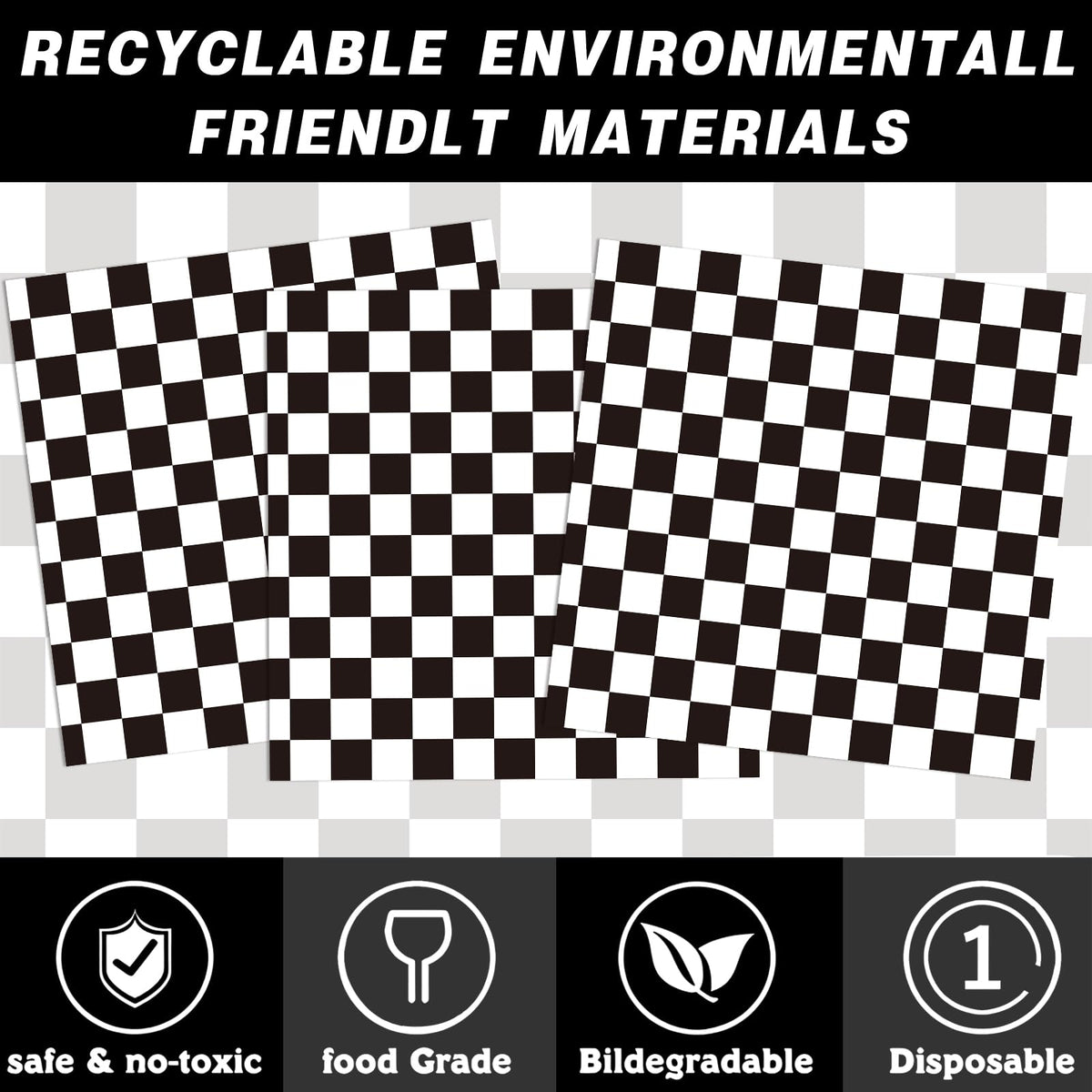 Uikeleexm race car napkins in black-and-white improve quick cleanups during playtime.