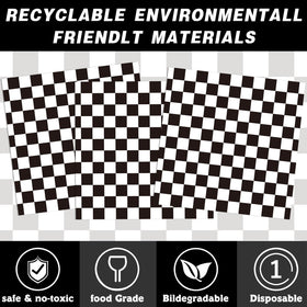 Uikeleexm race car napkins in black-and-white improve quick cleanups during playtime.