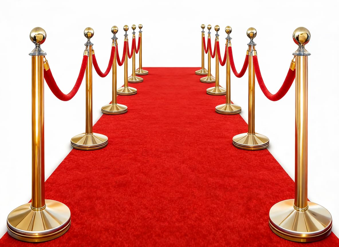 Uimiduosoy red carpet runner laid along an aisle for weddings