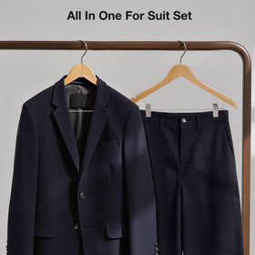 Uinicor adjustable clip hangers in wood for varying garment sizes without slipping