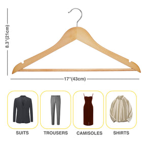 UINICOR daily-use hangers organizing shirts and dresses for easy access.