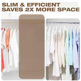 Uinicor elegant beige velvet hanger adds organized closet look