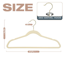 Uinicor slim-profile velvet hanger saves closet space while protecting shape