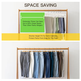 Shoulder-notch and non-slip velvet keep garments in place.