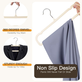 Uinicor velvet hanger shows shoulder-notch design for secure top and dress organization.
