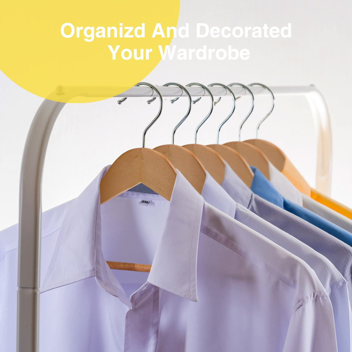 Uinicor ultra-thin profile wooden hanger maximizes closet space.